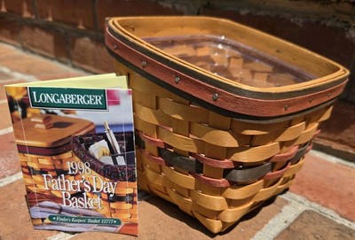 1998 Longaberger Fathers Day Finders Keepers Basket 12777 Vintage 2 Protectors