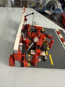 Vtg LEGO Racers: Ferrari F1 Pit Set (8375) Set Complete 2004 Retired