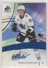 2020-21 Upper Deck SP Game Used Authentic Rookies Blue Nikolai Knyzhov Auto 0w6