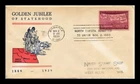 US COVER NORTH DAKOTA STATEHOOD 50TH ANNIVERSARY FDC SCOTT 858 LINPRINT
