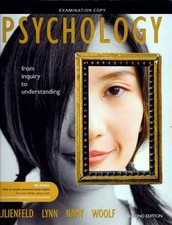 PSYCHOLOGY FROM INQUIRY TO UNDERSTANDING By Scott; Steven Lynn; Laura Namy; VG