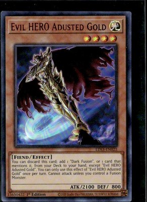 Yu-Gi-Oh! Evil HERO Adusted Gold (RED) LDS3-EN025 1st Edition Holo