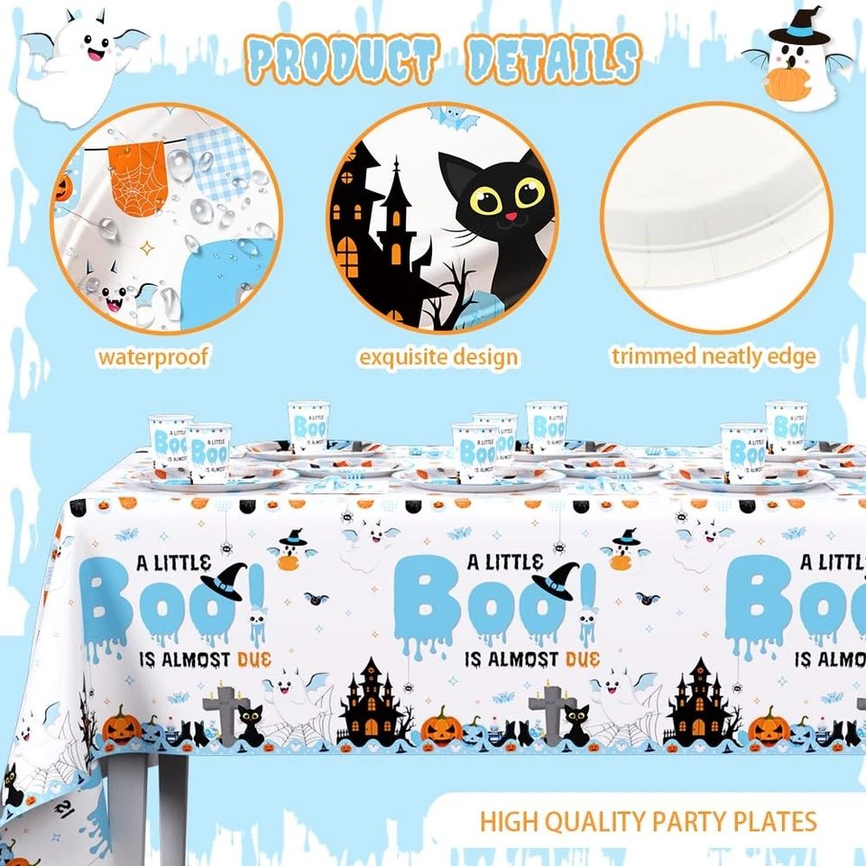 194 piezas decoraciones de baby shower de Halloween - suministros de fiesta para 24 invitados Foto 3 de 4