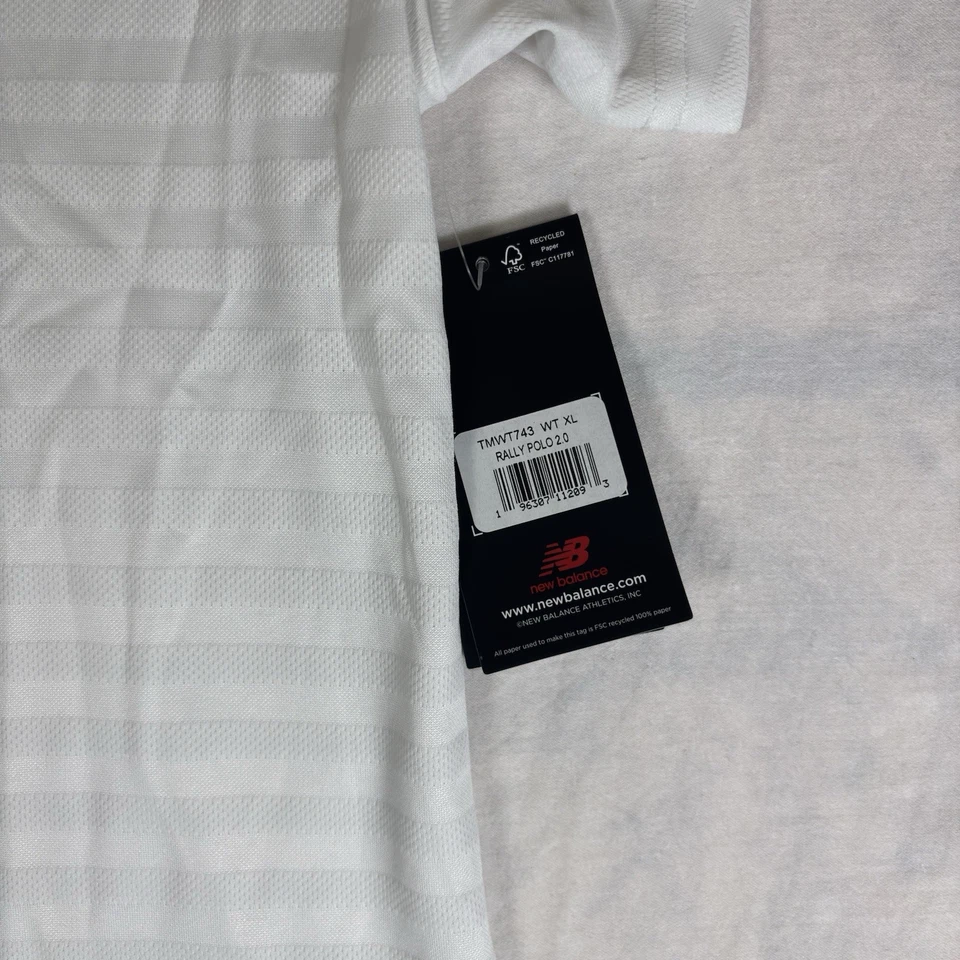 NWT New Balance Polo Rally 2.0 Golf Tennis Quick Dry Women's XL White - Image 4 of 4