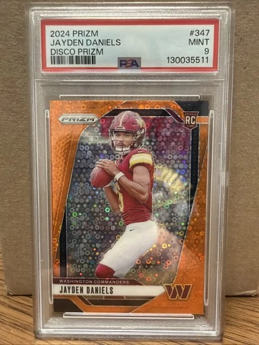 2024 Panini Prizm Rookies Jayden Daniels #347 Disco Prizm (RC) PSA 9
