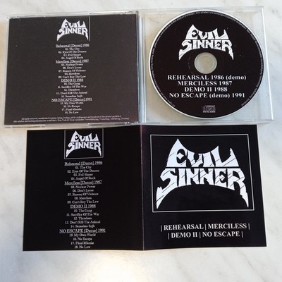 Evil Sinner- 4 Demos No Escape Demo 2 Merciless Rehearsal '86  CD Thrash Metal
