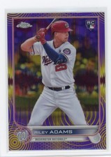 2022 Topps Chrome Sonic #103 Riley Adams Purple/Yellow Pulse Refractor #/299 E11