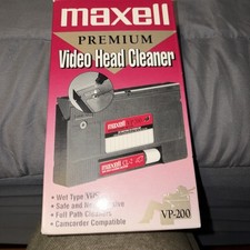 Maxell VCR Premium Video Head Cleaner Wet Type VHS VP-200 New / Unused