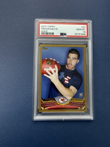 2013 TOPPS GOLD #31 TRAVIS KELCE ROOKIE RC 0287/2013 PSA 10