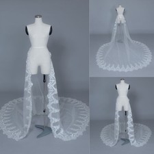 Lace Wedding Skirt Detachable Long Train One Layer Bridal Women Removable Skirt