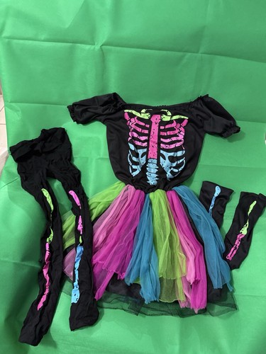 Fun World Skeleton Costume Girls Plus (14-16) Complete Outfit Dress