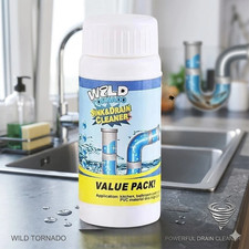 WILD TORNADO POWERFUL SINK DRAIN CLEANER HIGH EFFICIENCY CLOGGING CLEAN TOOL UK