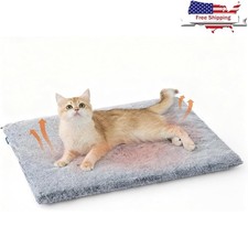 Self-Warming Pet Mat Plush Dog Cat Bed Heating Pad Non-Slip Easy Clean New