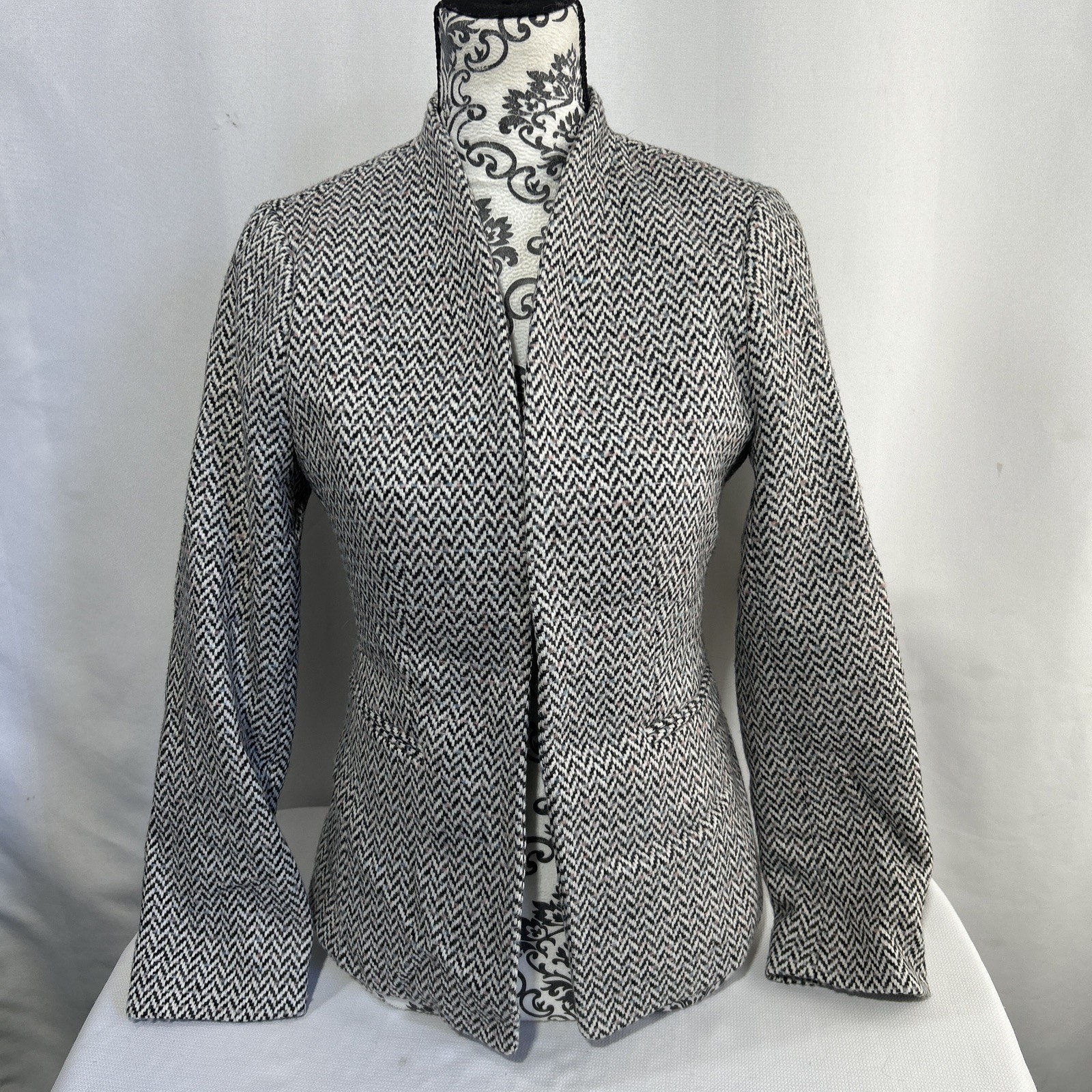 J CREW Herringbone Broadway Blazer Women’s Size 2