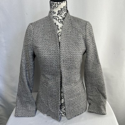 J CREW Herringbone Broadway Blazer Women s Size 2