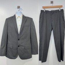 J. Crew Men Grey Loro Piana Wool Ludlow Blazer Pant Suit 36S 31" Waist