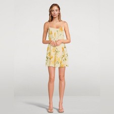 REFORMATION Annelise Mini Dress In Floral Print, Size 2, $218