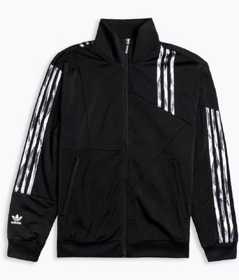 Adidas Originals X Danielle Cathari Track Jacket Black Paint Brush Print