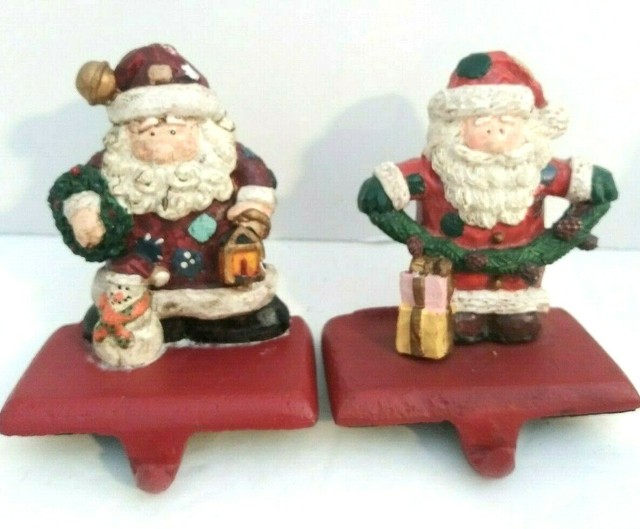 Kirklands Christmas Cedar Creek Collection Santa Stocking Hanger lot 2