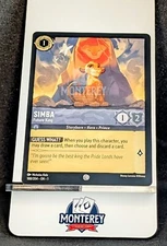 SIMBA Future King NM-MINT Disney Lorcana TCG non holo 188/204 EN1