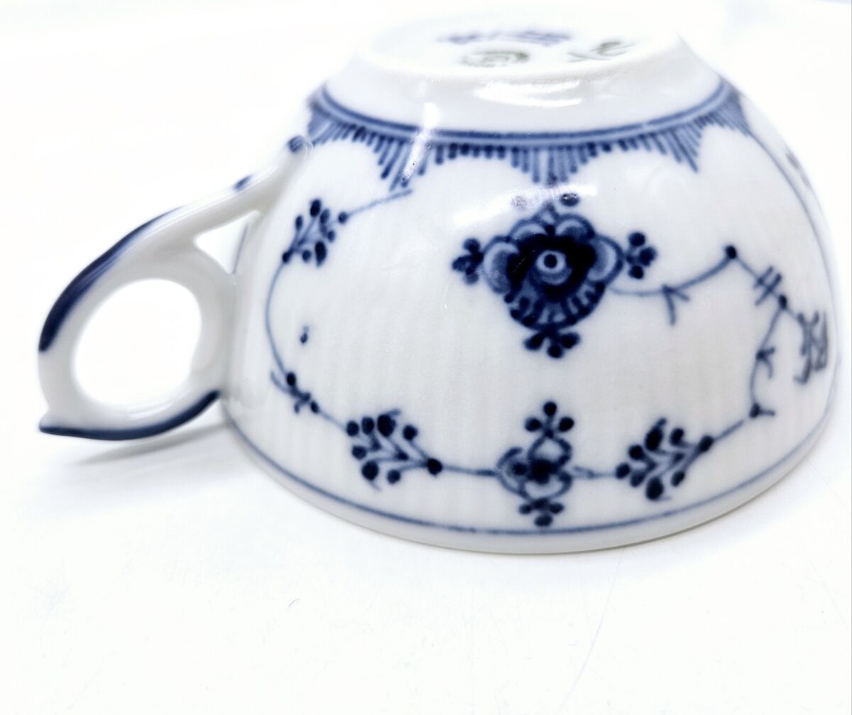 Royal Copenhagen Blue Fluted Plain Tea Cup 76 and Half Lace Royal Copenhagen Blue Fluted Plain Tea Cup 76 and Half Lace