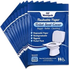 MP MOZZPAK Toilet Seat Covers Disposable 100 Pcs - XL Flushable Disposable ...