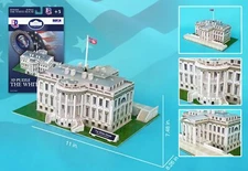 The White House 3D Puzzle - Washington DC Landmark Replica Model Souvenir Gift