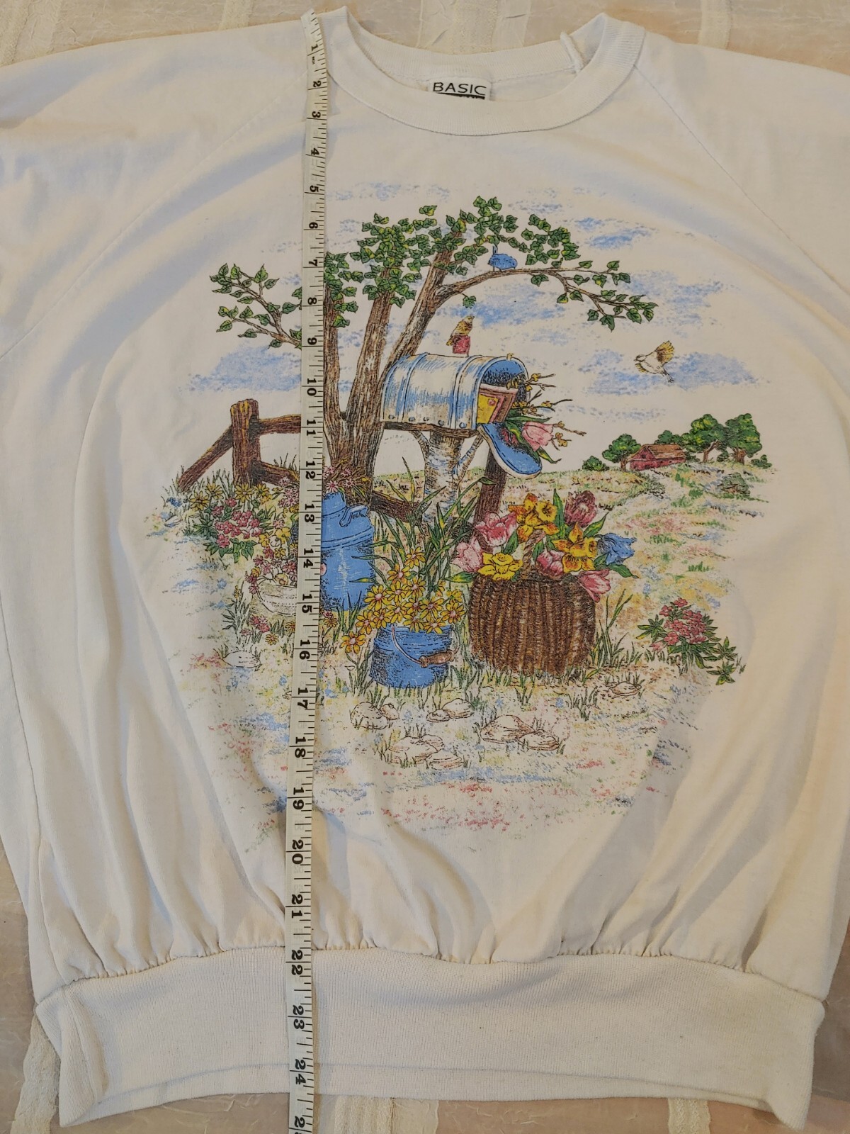 Vintage 90s Basic Editions Crew Neck Grandma Grap… - image 5