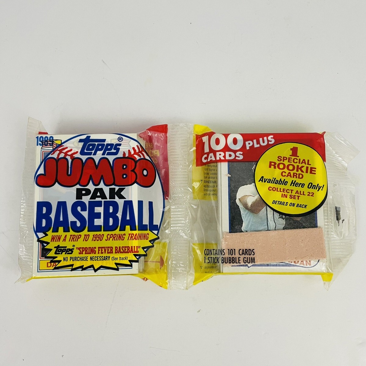 1989 Topps Baseball 100 Card Jumbo Pak MLB 1 Rookie Card