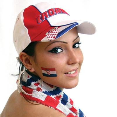 TATTOODRUCKER 10 x Kroatien Tattoo Fahnen Set EM 2021- Croatia temporary tattoo Flag (10)