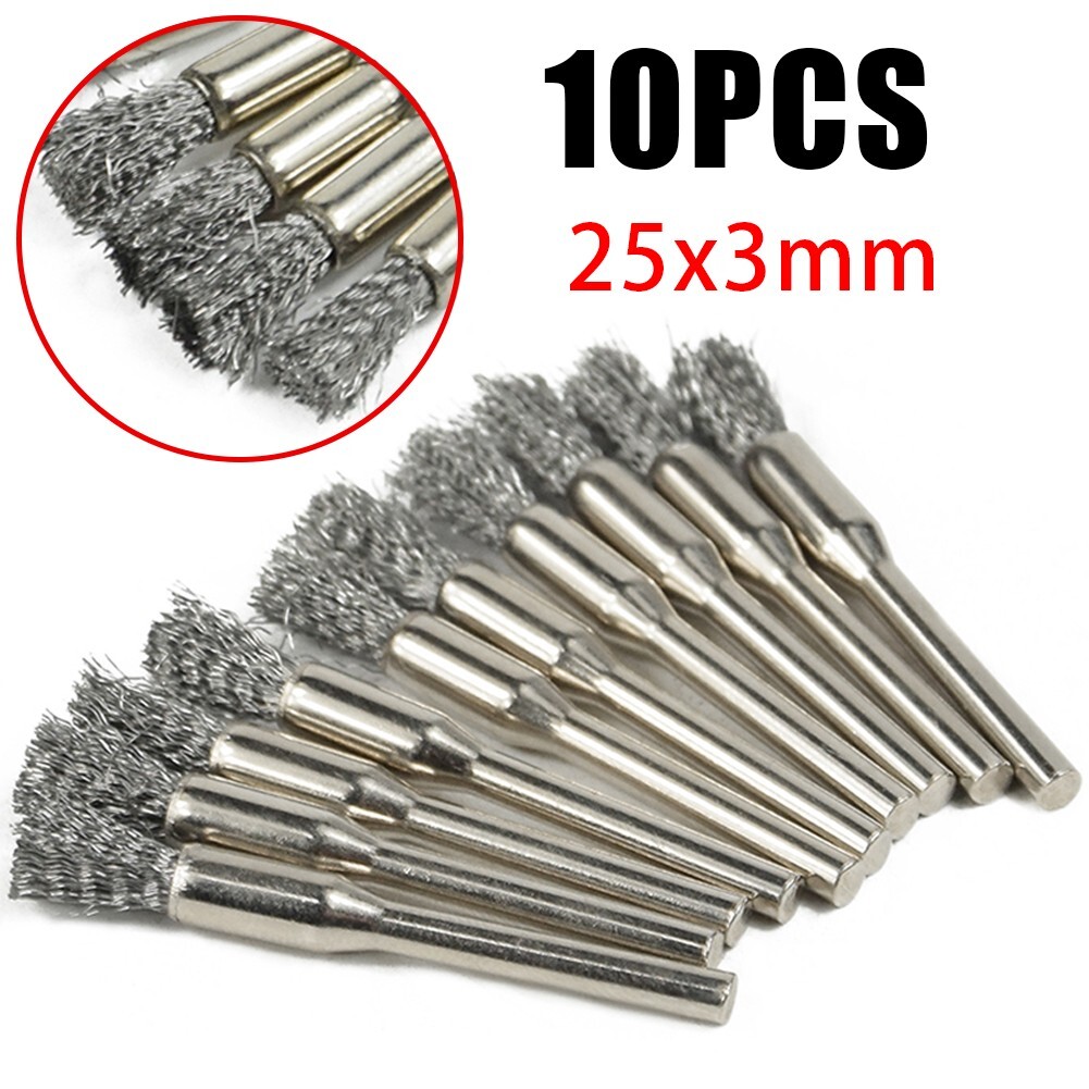 Stainless Steel Wire Brush Set 5x3mm with Handle for Perfect Polishing