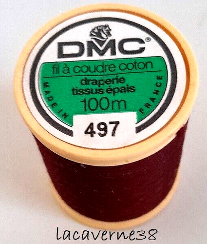Bobine De Fil DMC Coton 100m - Bleu 826 - Couture Main Et Machine - Neuf