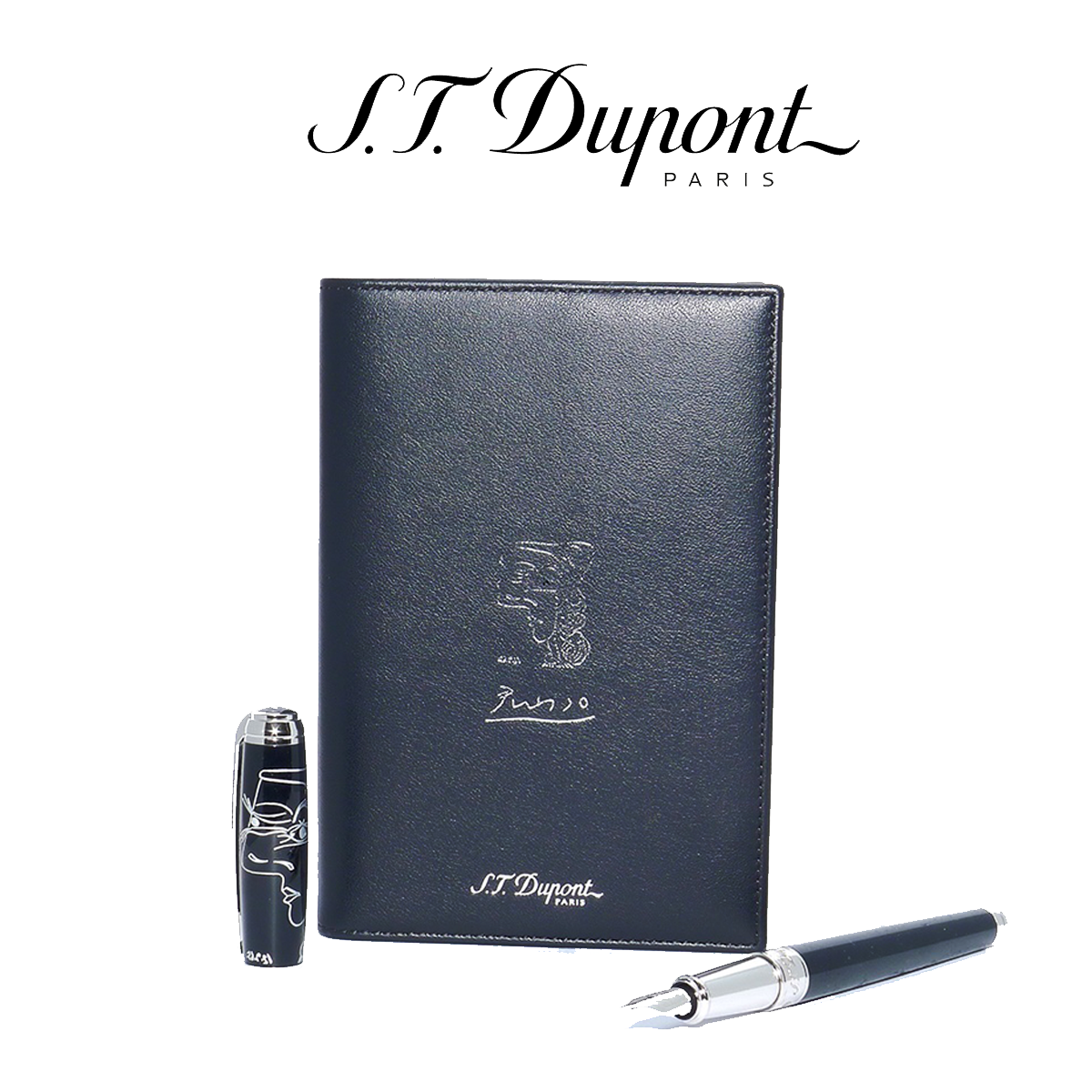 S.T. Dupont Picasso ST410046C2 Black Lacquer Palladium Fountain