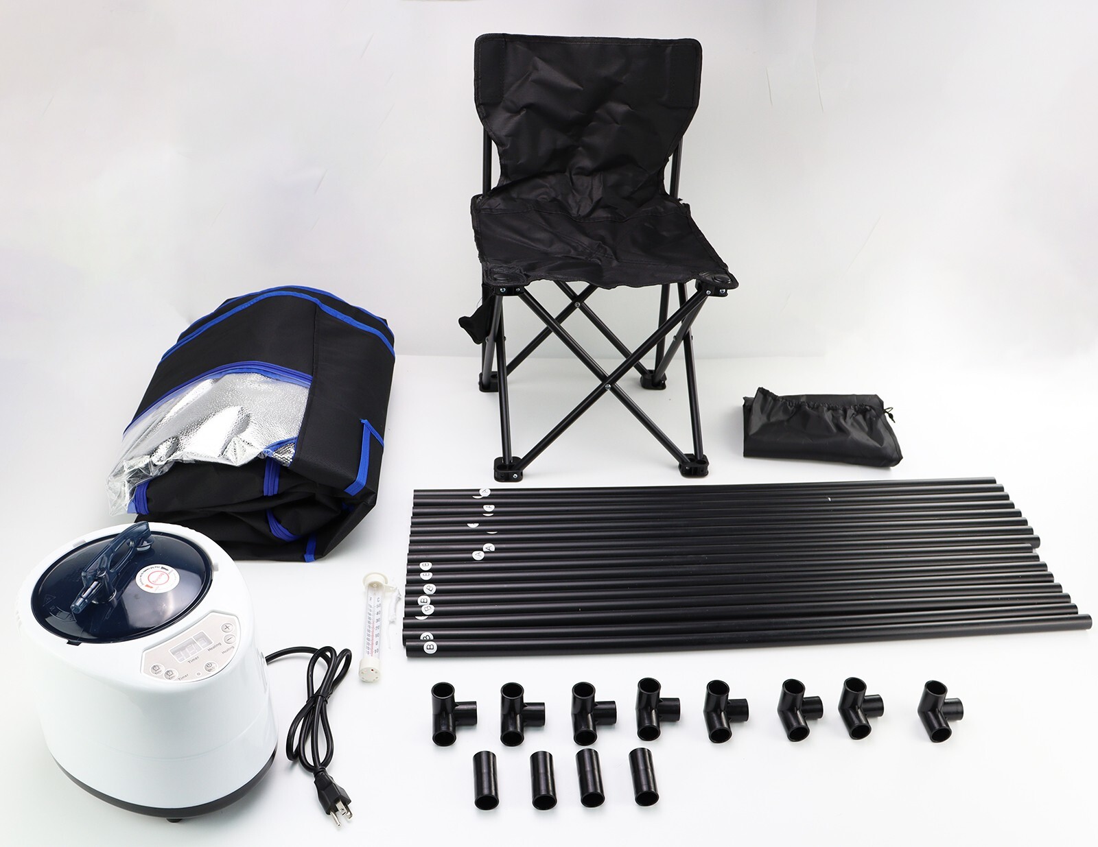 Super Large 1500W 3L Full Size Portable Steam Sauna Personal Home Spa w/ Remote