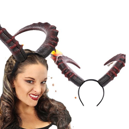 Ram Horns Ears Ram Horns Headpiece Devil Ear Headband Devil Horn Headdress - Picture 10 of 12