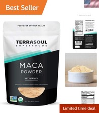 16 Oz Organic Maca Powder - Gelatinized Superfood for Smoothies  Digestion