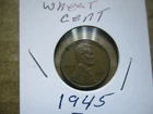 Wheat penny, 1945-D, Hard to find date for your collection. #24
