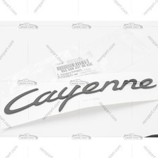 Genuine Porsche Cayenne Rear Trunk Emblem In Black 2003-2010 9555592370003c Genuine Porsche Cayenne Rear Trunk Emblem In Black 2003-2010 9555592370003c