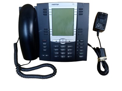 aastra 57i VoIP Desktop phone with power adapter, used