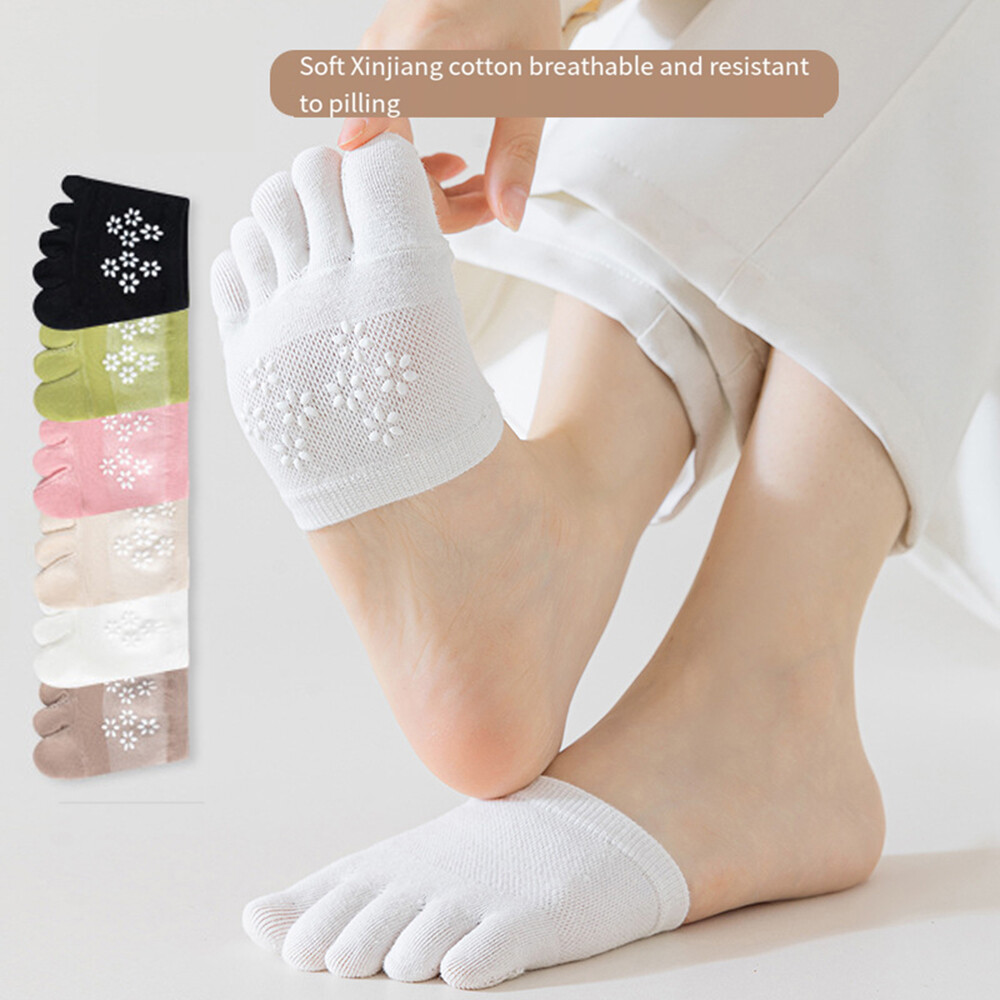 Pairs Toe Topper Socks Five Finger Half Socks for Women Non-slip