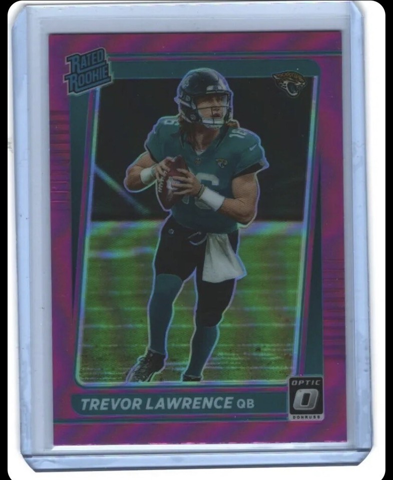 Trevor Lawrence 2021 Donruss Optic Rated Rookie Preview Pink Prizm RC # ...