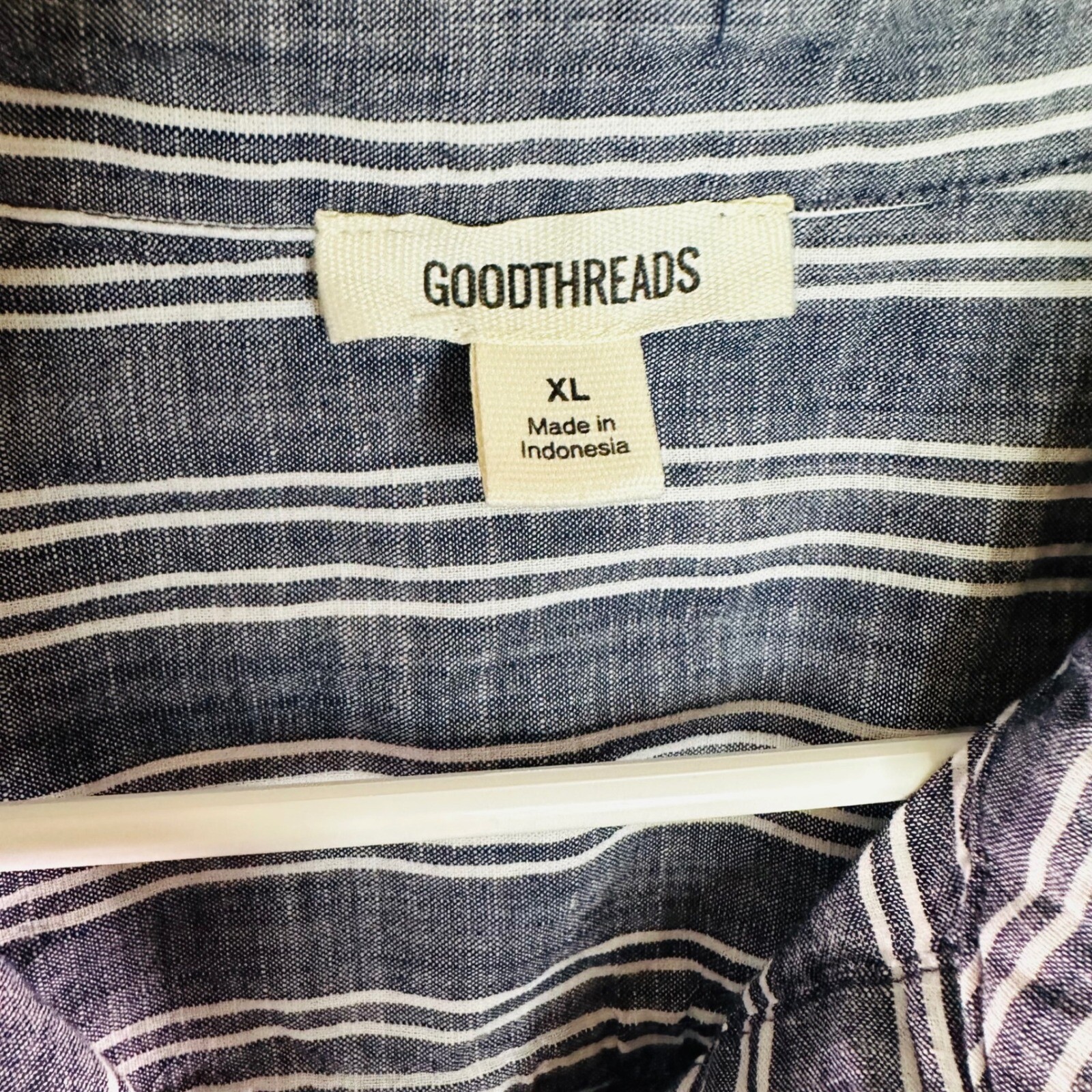 Goodthreads Blue Ticking Pullover Long Sleeve Hor… - image 2