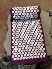 Acupressure Mat and Pillow Set with Bag,  Massage Mat for Pain Relief - Purple 