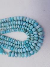 Natural Larimar beads, Larimar smooth beads AAA quality smooth Rondelles beads