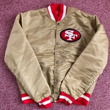 Starter 49ERS BOMBER JACKET 90s Vintage NFL San Francisco Gold Colour M size
