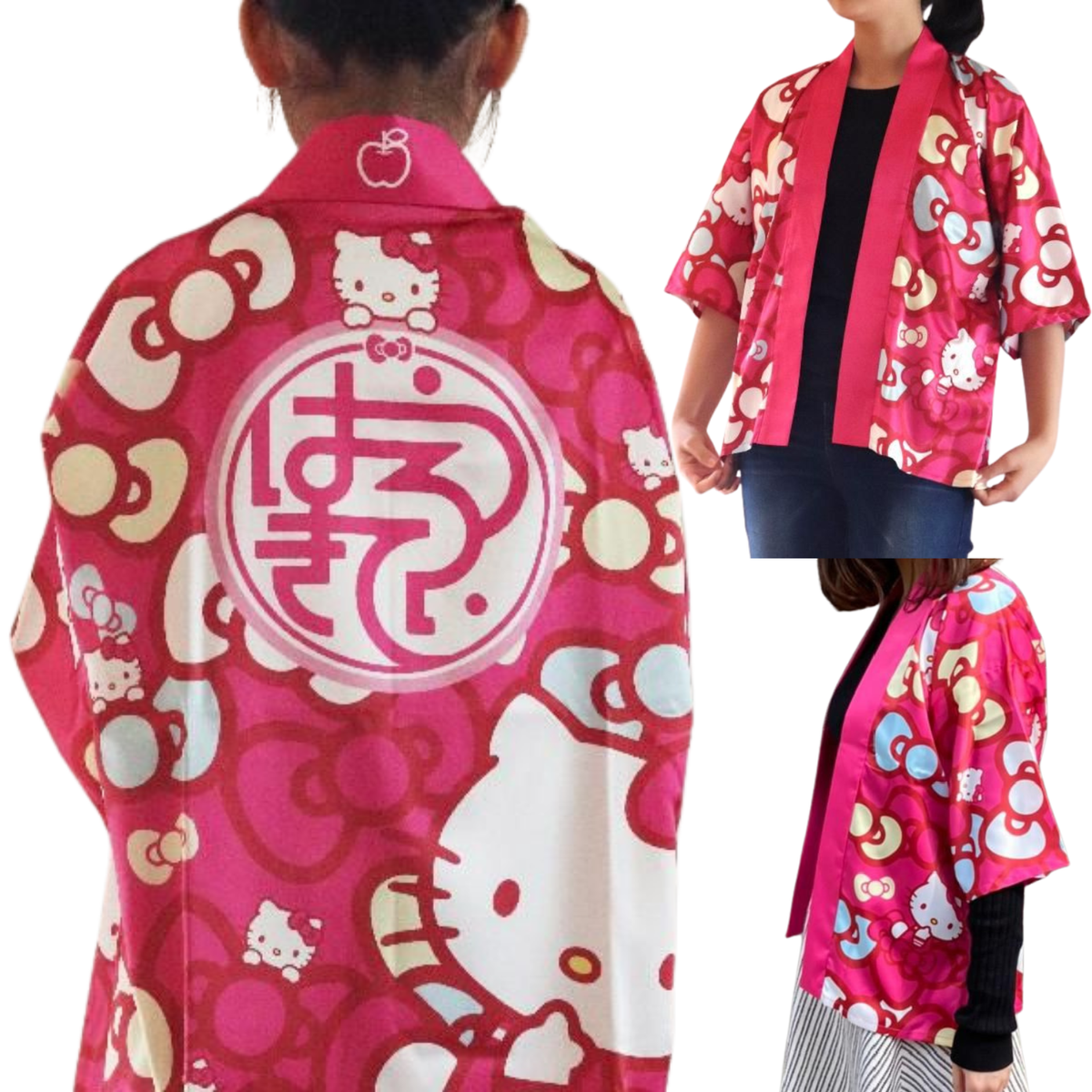 Hello Kitty Happi Coat Japanese Festival Pink Japan Kimono Jacket 