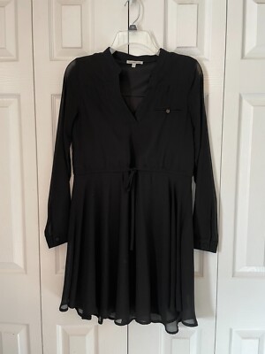 Charlotte Russe Long Sleeve Formal or Casual Black Dress Women's Short  Dress XS