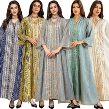Ramadan Moroccan Dubai Kaftan Women Muslim Long Dress Caftan Party Gown Abaya