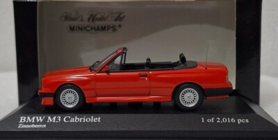 BMW M3 E30 Cabriolet 1988 Red 1:43 Minichamps 431020330 EXTREMELY