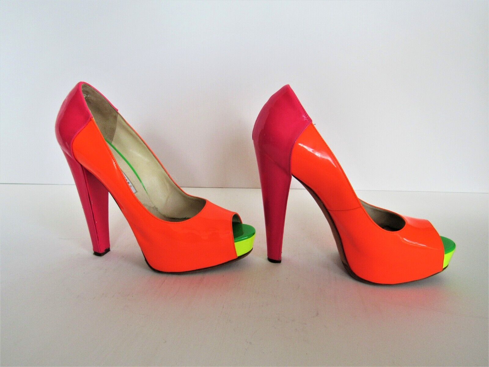 Brian Atwood Color Block Patent Leather Platform … - image 4